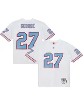 Men's Mitchell & Ness Eddie George White Tennessee Oilers Legacy Replica Jersey