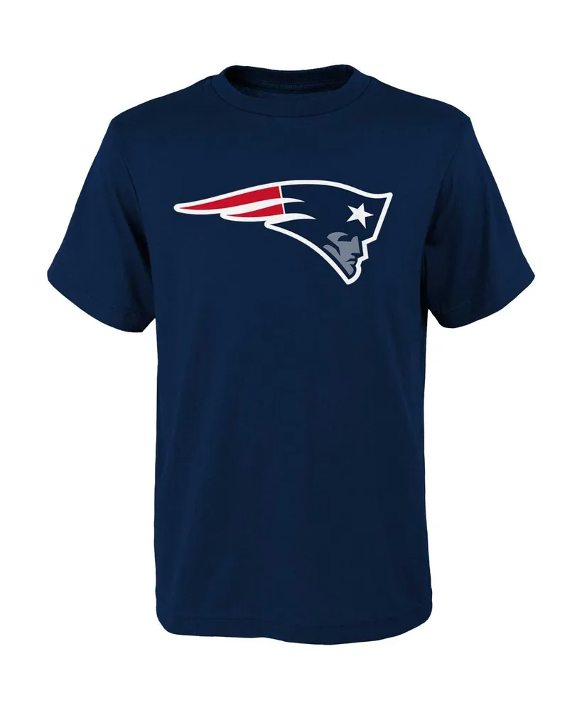 Big Boys Navy New England Patriots Primary Logo T-shirt