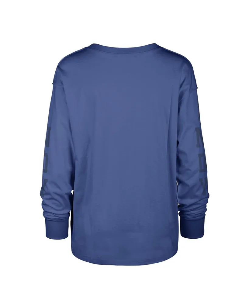 Women's '47 Brand Royal Distressed Indianapolis Colts Tom Cat Long Sleeve T-shirt