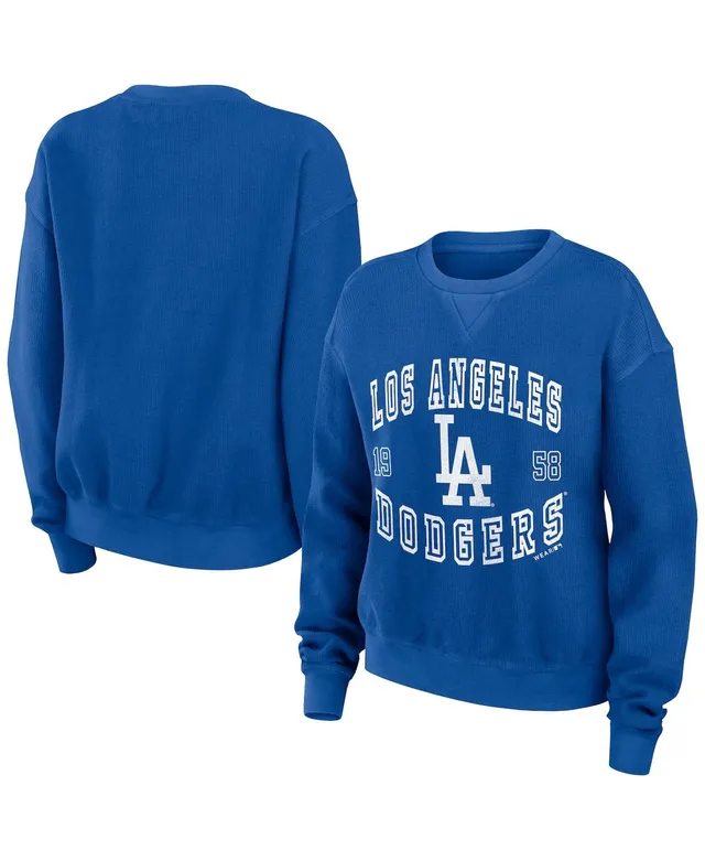 WEAR by Erin Andrews Distressed Houston Astros Vintage-like Cord Pullover  Sweatshirt in Blue