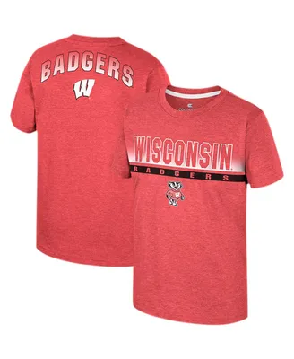 Big Boys Colosseum Red Wisconsin Badgers Finn T-shirt