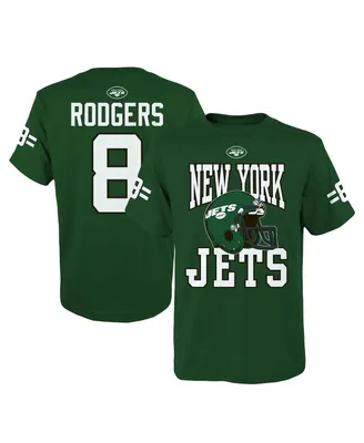 Big Boys Aaron Rodgers Green New York Jets Helmet T-shirt