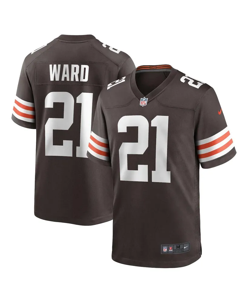 Men's Nike Denzel Ward Brown Cleveland Browns Game Jersey