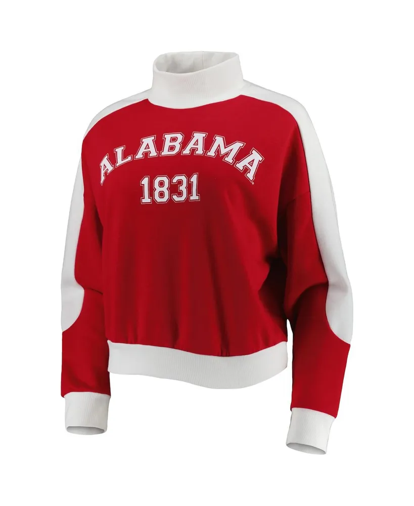 Women's Gameday Couture Crimson Alabama Tide Make it a Mock Sporty Pullover Sweatshirt