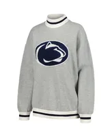 Women's Gameday Couture Ash Penn State Nittany Lions It To Win Sporty Mock Neck Pullover Sweatshirt