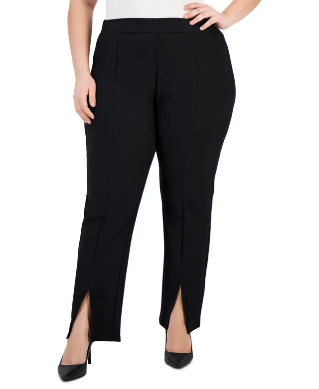 Michael Kors Plus High Rise Split-Hem Leggings