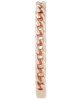 Polished Curb Chain Link Stack Band in 14k Rose Gold