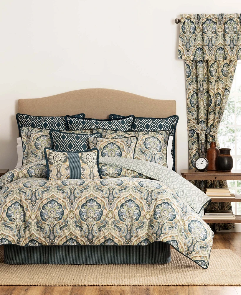 Rose Tree Harrogate Paisley 4-Pc Comforter Set, Queen