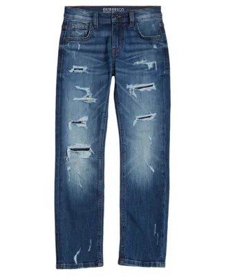 Guess Big Boys Stretch 5-Pocket Slim Distressed Jeans