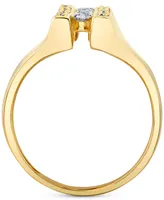 Diamond Three Row Asymmetric Statement Ring (1 ct. t.w.) in 14k Gold