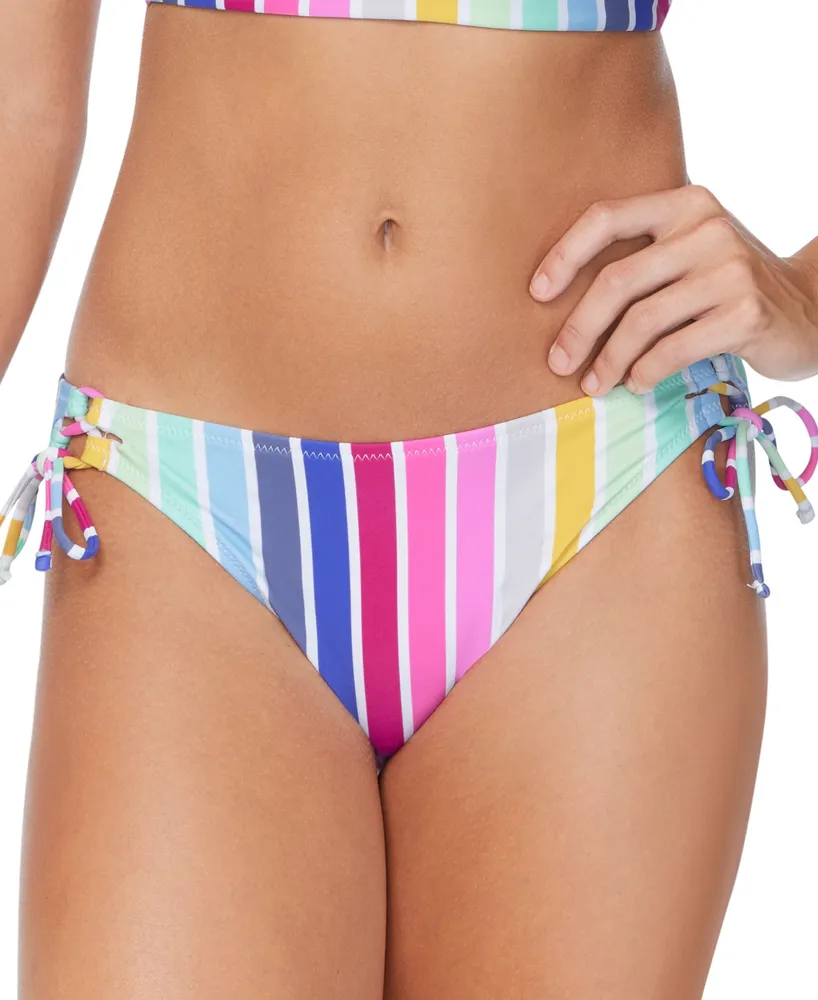 Low-Rise Striped Terry Classic Bikini Swim Bottoms for Women