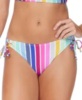 Raisins Juniors' Sweet Side Striped Bikini Bottoms