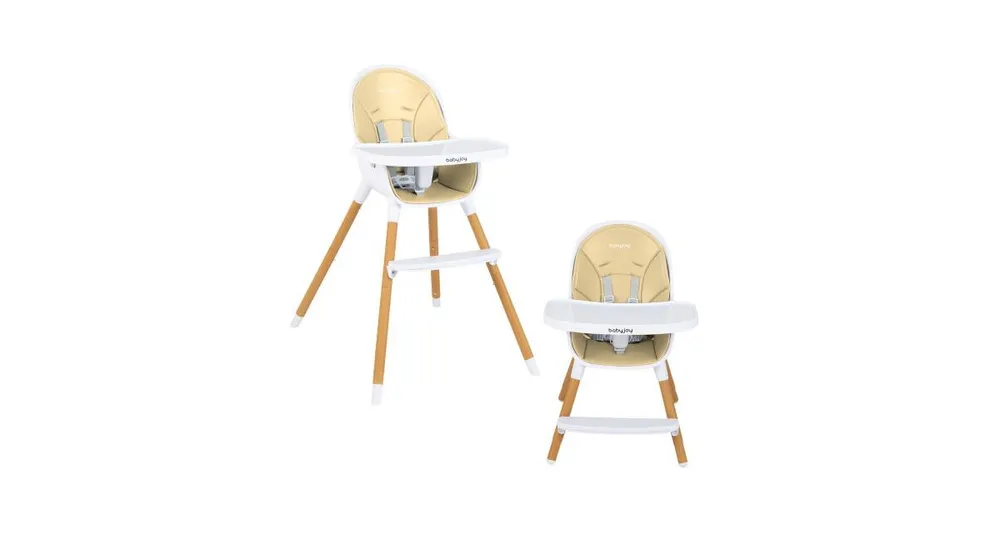 4-in-1 Convertible Baby High Chair Infant Feeding with Adjustable Tray