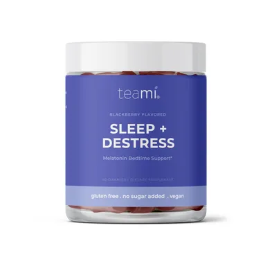 Teami Sleep + Destress - Melatonin Bedtime Support Gummy - 6.4 Oz, 60 Count