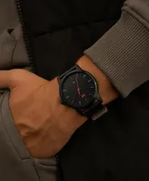 Mvmt Men's Classic Ii Black Leather Strap Watch 44mm