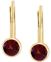 Effy Garnet Leverback Drop Earrings (1/2 ct. t.w.) in 14k Gold