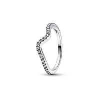 Pandora Cubic Zirconia Timeless Sparkling Wave Ring