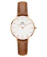 Daniel Wellington Women's Petite Durham Brown Leather Watch 28mm