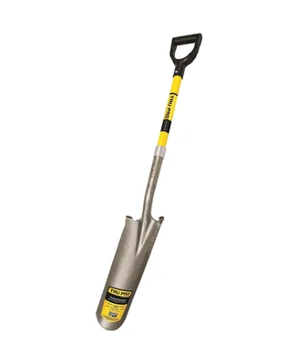 Truper Tru Pro Round Point Drain Spade, Handle 28 inches