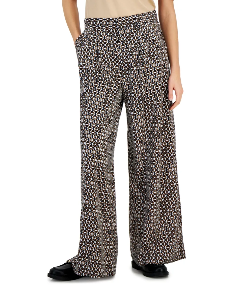 Tommy Hilfiger Women's Wide-Leg Printed Pants