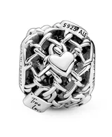 Pandora Sterling Silver Openwork Chain Link Padlock Charm