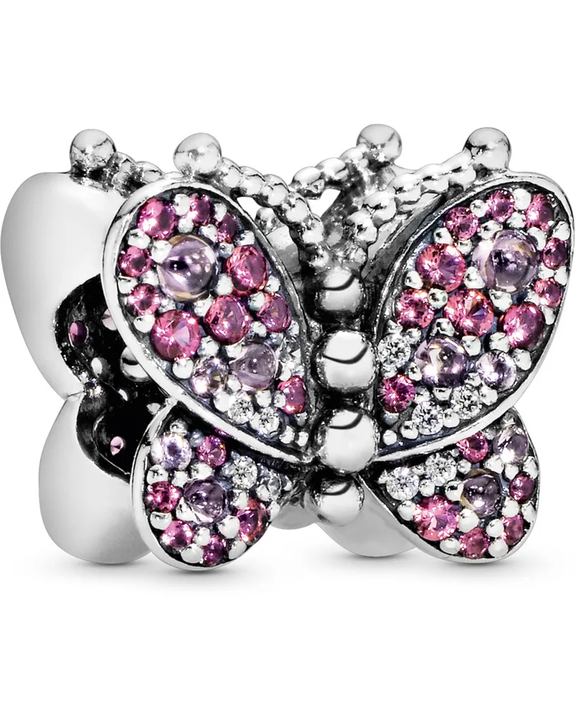 Pandora Mixed Stone Pink Pave Butterfly Charm