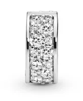 Pandora Cubic Zirconia Pave Fixed Clip Charm