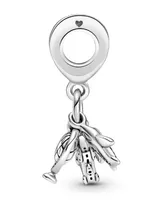 Pandora Sterling Silver Airplane, Globe Suitcase Dangle Charm