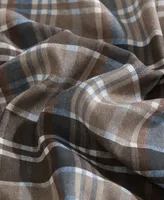 Eddie Bauer Rugged Plaid Micro Suede Reversible Piece Duvet Cover Set