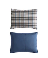 Closeout! Eddie Bauer Rugged Plaid Micro Suede Reversible Piece Duvet Cover Set