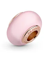 Pandora Pink Charm Matte Pink Murano Glass Charm