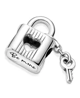 Pandora Sterling Silver Padlock Heart Key Charm