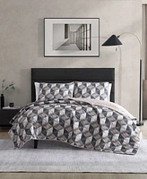 Kenneth Cole New York Gridwork Reversible 3 Piece Quilt Set