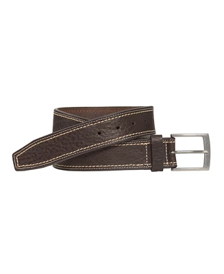 Johnston & Murphy Men's Double Contrast Stitched Belt