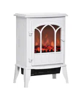 Homcom Electric Fireplace Stove, Freestanding Fireplace Heater, 750W/1500W