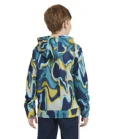 adidas Big Boys Long Sleeve Heat Map Allover Print Pullover Hoodie