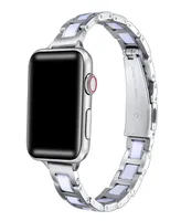 Posh Tech Women's Amelia Skinny Stainless Steel Band for Apple Watch Band Size- 42mm, 44mm, 45mm, 49mm