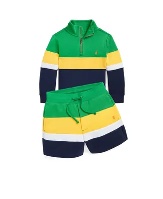 Polo Ralph Lauren Toddler and Little Boys Double-Knit Quarter-Zip Sweatshirt
