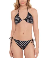 Salt Cove Juniors Daisy Print Triangle Bikini Top Bikini Bottoms Created For Macys