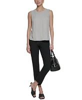 Calvin Klein Sleeveless Pleated Blouse