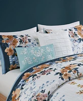 Madison Park Jules Cotton Floral 5-Pc. Comforter Set