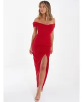 Quiz Women's Off-The-Shoulder Maxi Dress