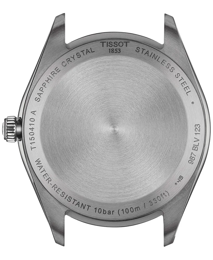 Tissot Men's Swiss Pr 100 Brown Leather Strap Watch 40mm