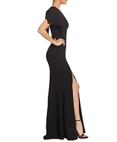 Dress the Population Georgina One-Shoulder-Bow Gown