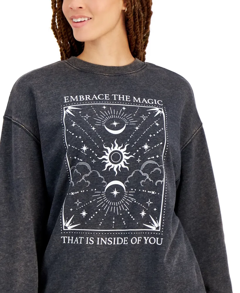 Rebellious One Juniors' Celestial Fleece Sweatshirt
