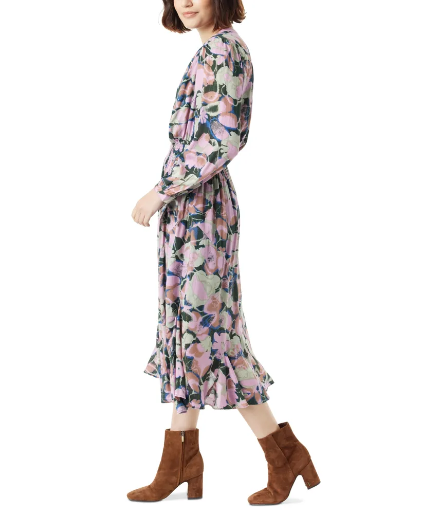 Sam Edelman Women's Izzie Blouson-Sleeve Midi Dress - Darkest Spruce