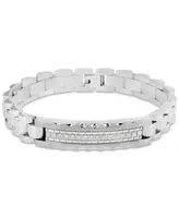 Men's Diamond (1/5 ct. t.w.) Id Bracelet in Stainless Steel