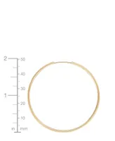 Polished Continuous Hoop Earrings in 14k Gold