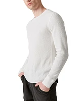 Lucky Brand Men's Garment Dyed Thermal Long Sleeve Crewneck T-Shirt