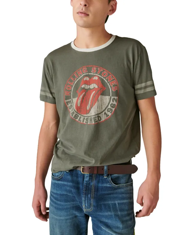 Lucky Brand Women's Rolling Stones Animal Lips T-Shirt